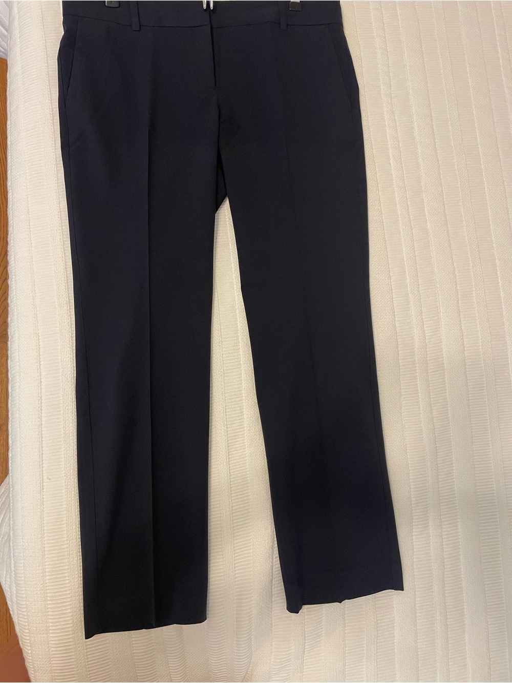 Ann Taylor Seasonless Stretch Straight Pants Navy size 8 Petite